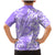 Hawaii Kauai Island Family Matching Mermaid Dress and Hawaiian Shirt Hibiscus Pattern Seamless Tribal Simple Purple LT03 - Polynesian Pride