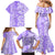 Hawaii Kauai Island Family Matching Mermaid Dress and Hawaiian Shirt Hibiscus Pattern Seamless Tribal Simple Purple LT03 - Polynesian Pride