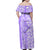 Hawaii Kauai Island Family Matching Off Shoulder Maxi Dress and Hawaiian Shirt Hibiscus Pattern Seamless Tribal Simple Purple LT03 - Polynesian Pride