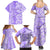 Hawaii Kauai Island Family Matching Summer Maxi Dress and Hawaiian Shirt Hibiscus Pattern Seamless Tribal Simple Purple LT03 - Polynesian Pride