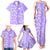 Hawaii Kauai Island Family Matching Tank Maxi Dress and Hawaiian Shirt Hibiscus Pattern Seamless Tribal Simple Purple LT03 - Polynesian Pride