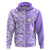 Hawaii Kauai Island Hoodie Hibiscus Pattern Seamless Tribal Simple Purple LT03 Zip Hoodie Purple - Polynesian Pride