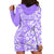 Hawaii Kauai Island Hoodie Dress Hibiscus Pattern Seamless Tribal Simple Purple LT03 - Polynesian Pride