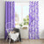 Hawaii Kauai Island Window Curtain Hibiscus Pattern Seamless Tribal Simple Purple LT03 - Polynesian Pride