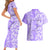 Custom Hawaii Kauai Island Couples Matching Short Sleeve Bodycon Dress and Hawaiian Shirt Hibiscus Pattern Seamless Tribal Simple Purple LT03 - Polynesian Pride