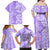 Custom Hawaii Kauai Island Family Matching Off Shoulder Maxi Dress and Hawaiian Shirt Hibiscus Pattern Seamless Tribal Simple Purple LT03 - Polynesian Pride