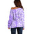 Custom Hawaii Kauai Island Off Shoulder Sweater Hibiscus Pattern Seamless Tribal Simple Purple LT03 - Polynesian Pride