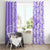 Custom Hawaii Kauai Island Window Curtain Hibiscus Pattern Seamless Tribal Simple Purple LT03 - Polynesian Pride