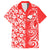 Hawaii Kauai Island Family Matching Long Sleeve Bodycon Dress and Hawaiian Shirt Hibiscus Pattern Seamless Tribal Simple Red LT03 Dad's Shirt - Short Sleeve Red - Polynesian Pride