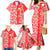 Hawaii Kauai Island Family Matching Mermaid Dress and Hawaiian Shirt Hibiscus Pattern Seamless Tribal Simple Red LT03 - Polynesian Pride