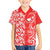 Hawaii Kauai Island Family Matching Off Shoulder Short Dress and Hawaiian Shirt Hibiscus Pattern Seamless Tribal Simple Red LT03 Son's Shirt Red - Polynesian Pride