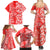 Hawaii Kauai Island Family Matching Summer Maxi Dress and Hawaiian Shirt Hibiscus Pattern Seamless Tribal Simple Red LT03 - Polynesian Pride