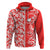 Hawaii Kauai Island Hoodie Hibiscus Pattern Seamless Tribal Simple Red LT03 Zip Hoodie Red - Polynesian Pride