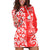 Hawaii Kauai Island Hoodie Dress Hibiscus Pattern Seamless Tribal Simple Red LT03 Red - Polynesian Pride