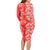 Hawaii Kauai Island Long Sleeve Bodycon Dress Hibiscus Pattern Seamless Tribal Simple Red LT03 - Polynesian Pride