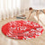 Hawaii Kauai Island Round Carpet Hibiscus Pattern Seamless Tribal Simple Red LT03 - Polynesian Pride