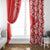 Hawaii Kauai Island Window Curtain Hibiscus Pattern Seamless Tribal Simple Red LT03 - Polynesian Pride