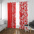 Hawaii Kauai Island Window Curtain Hibiscus Pattern Seamless Tribal Simple Red LT03 With Grommets Red - Polynesian Pride