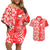 Custom Hawaii Kauai Island Couples Matching Off Shoulder Short Dress and Hawaiian Shirt Hibiscus Pattern Seamless Tribal Simple Red LT03 Red - Polynesian Pride