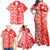 Custom Hawaii Kauai Island Family Matching Off Shoulder Maxi Dress and Hawaiian Shirt Hibiscus Pattern Seamless Tribal Simple Red LT03 - Polynesian Pride