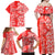 Custom Hawaii Kauai Island Family Matching Off Shoulder Maxi Dress and Hawaiian Shirt Hibiscus Pattern Seamless Tribal Simple Red LT03 - Polynesian Pride