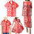 Custom Hawaii Kauai Island Family Matching Puletasi Dress and Hawaiian Shirt Hibiscus Pattern Seamless Tribal Simple Red LT03 - Polynesian Pride