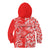 Custom Hawaii Kauai Island Kid Hoodie Hibiscus Pattern Seamless Tribal Simple Red LT03 - Polynesian Pride