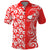 Custom Hawaii Kauai Island Polo Shirt Hibiscus Pattern Seamless Tribal Simple Red LT03 Red - Polynesian Pride