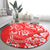 Custom Hawaii Kauai Island Round Carpet Hibiscus Pattern Seamless Tribal Simple Red LT03 - Polynesian Pride