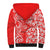 Custom Hawaii Kauai Island Sherpa Hoodie Hibiscus Pattern Seamless Tribal Simple Red LT03 - Polynesian Pride