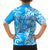 Hawaii Kauai Island Family Matching Long Sleeve Bodycon Dress and Hawaiian Shirt Hibiscus Pattern Seamless Tribal Simple Blue LT03 - Polynesian Pride