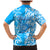 Hawaii Kauai Island Family Matching Mermaid Dress and Hawaiian Shirt Hibiscus Pattern Seamless Tribal Simple Blue LT03 - Polynesian Pride