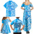 Hawaii Kauai Island Family Matching Summer Maxi Dress and Hawaiian Shirt Hibiscus Pattern Seamless Tribal Simple Blue LT03 - Polynesian Pride