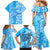 Custom Hawaii Kauai Island Family Matching Mermaid Dress and Hawaiian Shirt Hibiscus Pattern Seamless Tribal Simple Blue LT03 - Polynesian Pride