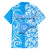 Custom Hawaii Kauai Island Family Matching Short Sleeve Bodycon Dress and Hawaiian Shirt Hibiscus Pattern Seamless Tribal Simple Blue LT03 - Polynesian Pride