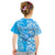 Custom Hawaii Kauai Island Kid T Shirt Hibiscus Pattern Seamless Tribal Simple Blue LT03 - Polynesian Pride