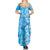 Custom Hawaii Kauai Island Summer Maxi Dress Hibiscus Pattern Seamless Tribal Simple Blue LT03 - Polynesian Pride