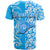 Custom Hawaii Kauai Island T Shirt Hibiscus Pattern Seamless Tribal Simple Blue LT03 - Polynesian Pride