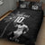 Custom Fiji Rugby Pacific Champions 2024 Quilt Bed Set Anniversary 7 Titles - Fijians Rugby and Tapa Hibiscus Black Art