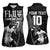 Custom Fiji Rugby Pacific Champions 2024 Women Sleeveless Polo Shirt Anniversary 7 Titles - Fijians Rugby and Tapa Hibiscus Black Art