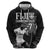 Custom Fiji Rugby Pacific Champions 2024 Zip Hoodie Anniversary 7 Titles - Fijians Rugby and Tapa Hibiscus Black Art