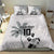 Custom Fiji Rugby Pacific Champions 2024 Bedding Set Anniversary 7 Titles - Fijians Rugby and Tapa Hibiscus White Art