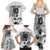 Custom Fiji Rugby Pacific Champions 2024 Family Matching Summer Maxi Dress and Hawaiian Shirt Anniversary 7 Titles - Fijians Rugby and Tapa Hibiscus White Art