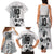 Custom Fiji Rugby Pacific Champions 2024 Family Matching Tank Maxi Dress and Hawaiian Shirt Anniversary 7 Titles - Fijians Rugby and Tapa Hibiscus White Art