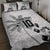 Custom Fiji Rugby Pacific Champions 2024 Quilt Bed Set Anniversary 7 Titles - Fijians Rugby and Tapa Hibiscus White Art