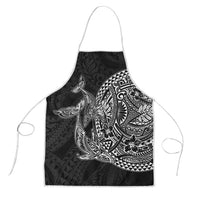Hawaiian Whales Polynesian Art Motifs Apron Black Color LT03 Black - Polynesian Pride