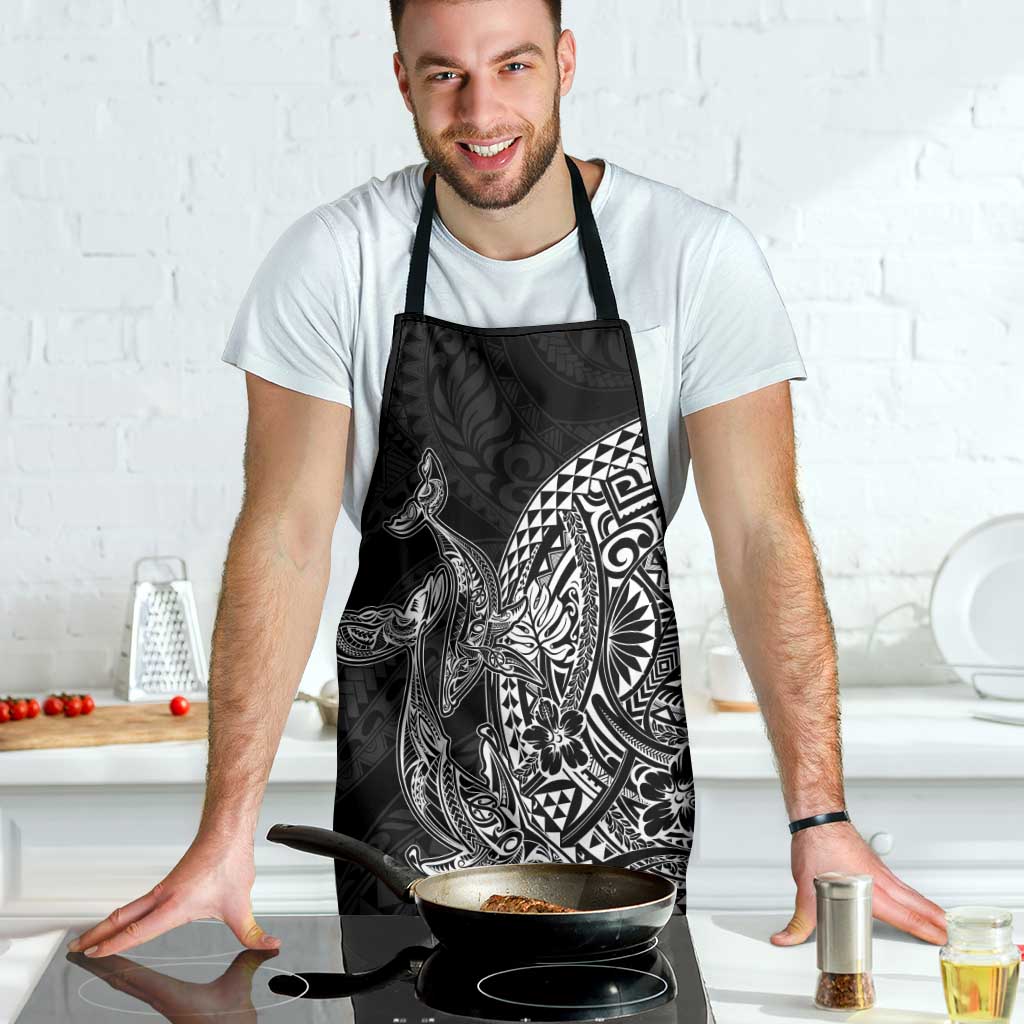 Hawaiian Whales Polynesian Art Motifs Apron Black Color LT03 - Polynesian Pride