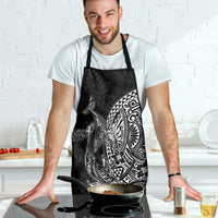 Hawaiian Whales Polynesian Art Motifs Apron Black Color LT03 - Polynesian Pride