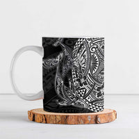 Hawaiian Whales Polynesian Art Motifs Ceramic Mug Black Color LT03 Black - Polynesian Pride