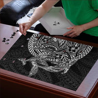 Hawaiian Whales Polynesian Art Motifs Puzzle Black Color LT03 - Polynesian Pride